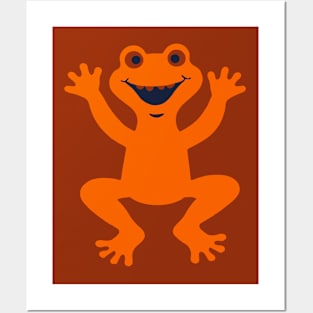 Laughing Frog Cute Funny Posters and Art